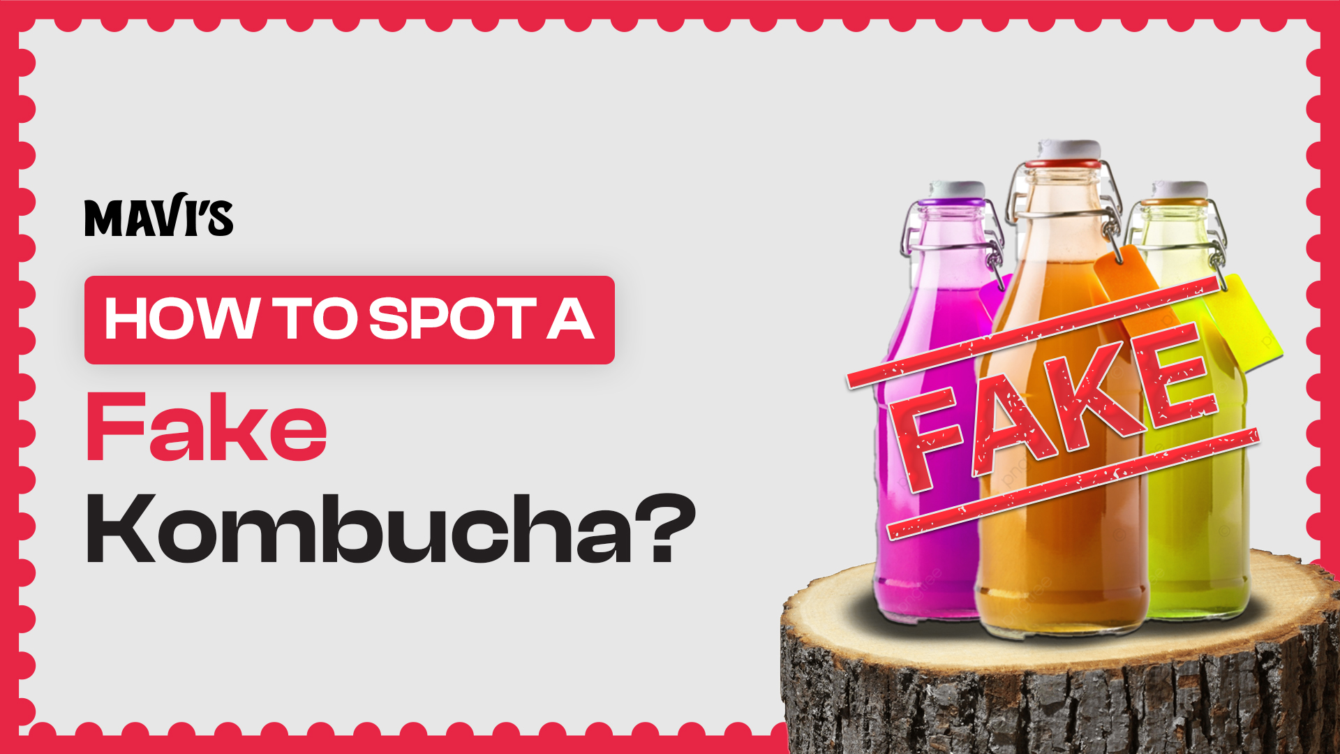 How to spot a fake kombucha?