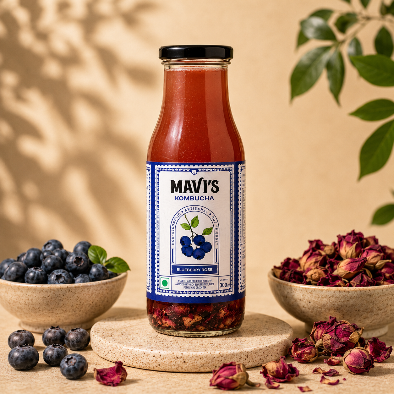 Blueberry Rose Kombucha