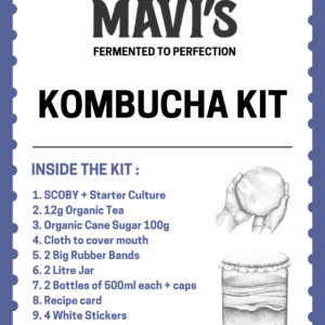 MAVI's Kombucha SCOBY Starter Culture and DIY Brewing Kit (MAVI's Kombucha Kit)
